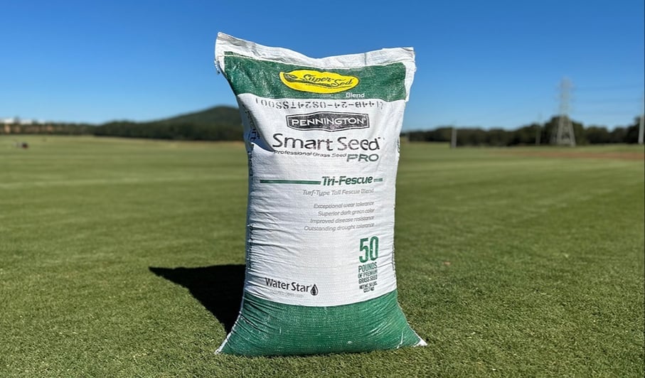 Super-Sod's Elite Tall Fescue grass seed bag