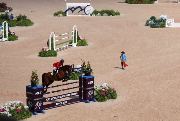 Tryon jump in arena
