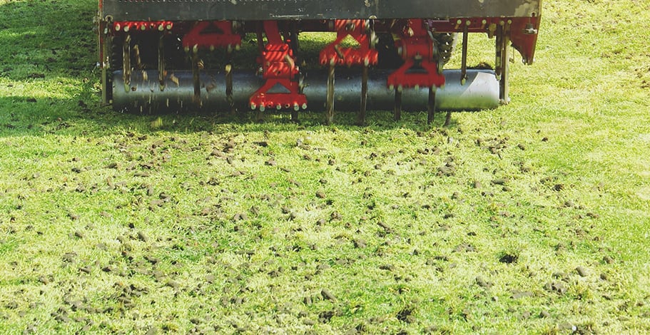 Lawn Aeration with Core Aerator Machine2