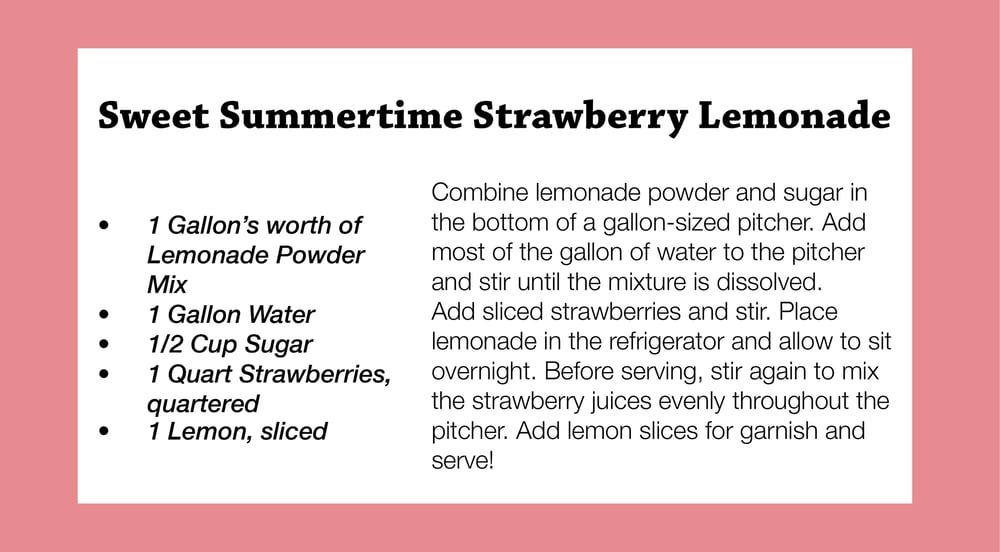 sweet summertime strawberry lemonade recipe