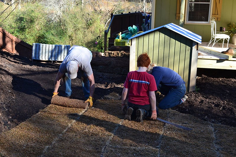 Laying your own sod is a great weekend project